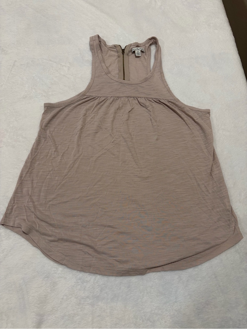 American Eagle High Neck Zip Back Swing Tank Top - Size Small